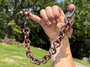 15” Hand Forged Copper & Wrought Wallet Chain by RTANVIL