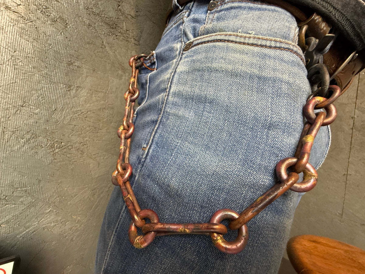 16” Hand Forged Copper RTANVIL DogBone Wallet Chain