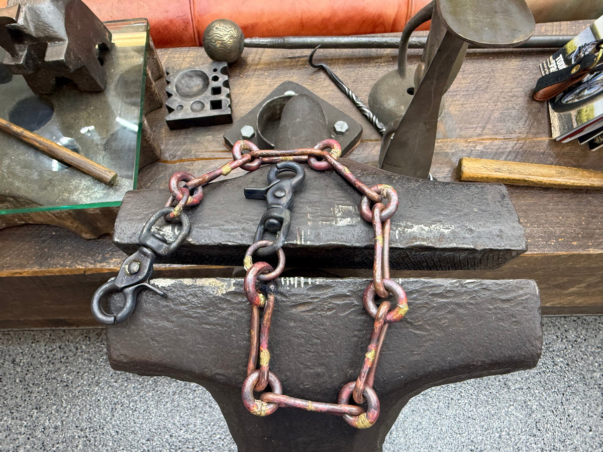 16” Hand Forged Copper RTANVIL DogBone Wallet Chain