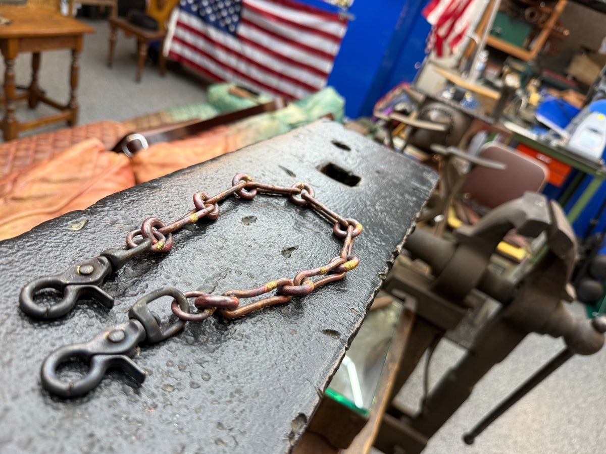 16” Hand Forged Copper RTANVIL DogBone Wallet Chain