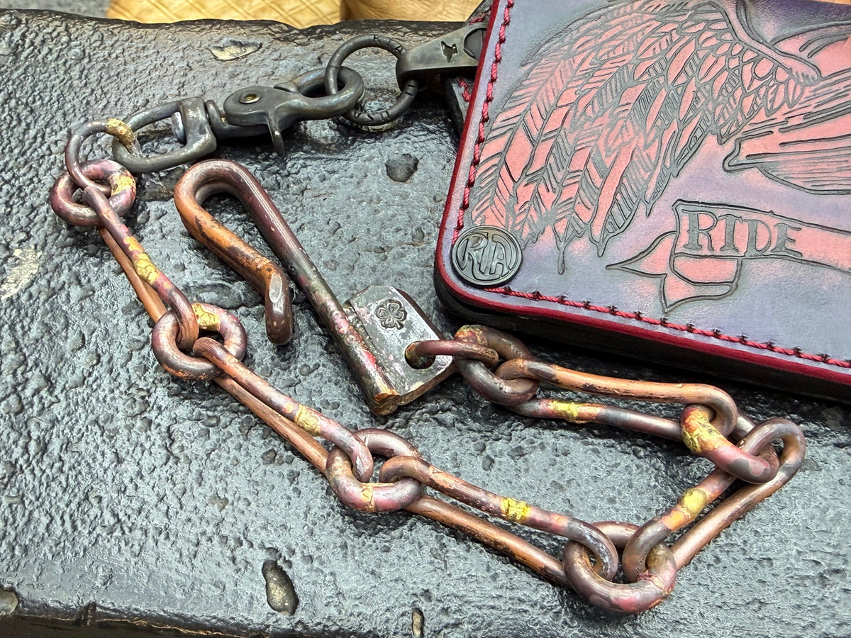 16” Hand Forged Copper RTANVIL Wallet Chain