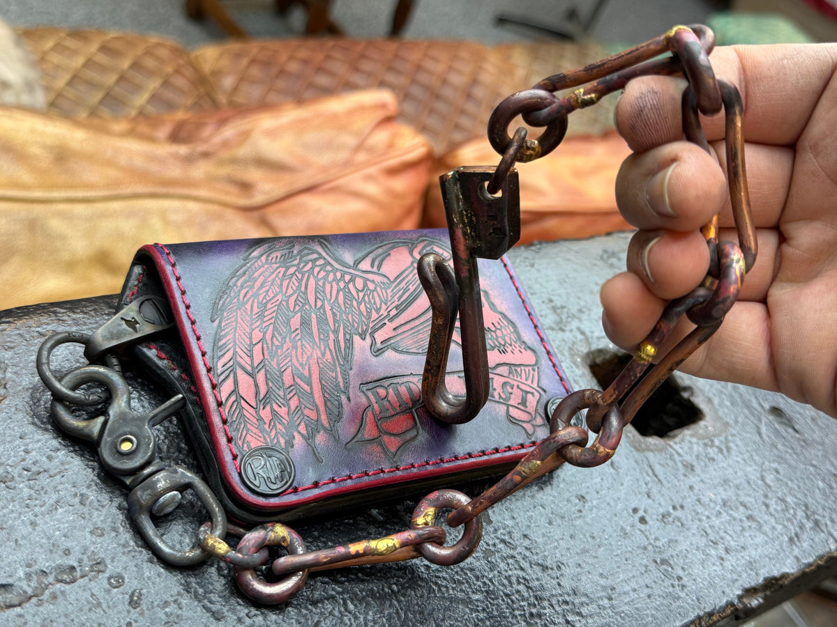16” Hand Forged Copper RTANVIL Wallet Chain