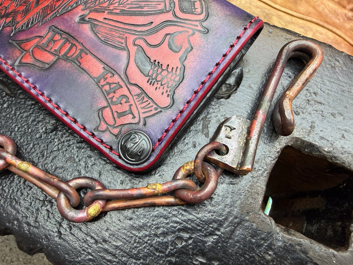 16” Hand Forged Copper RTANVIL Wallet Chain