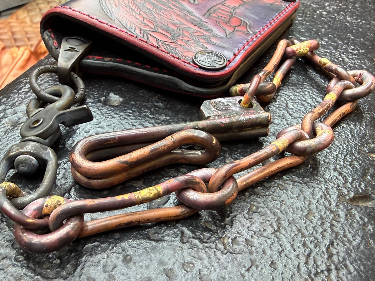 16” Hand Forged Copper RTANVIL Wallet Chain