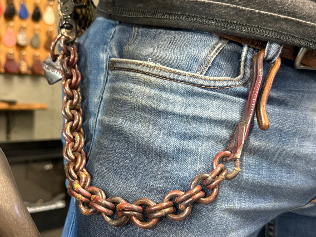17” Hand Forged Copper RTANVIL Wallet Chain