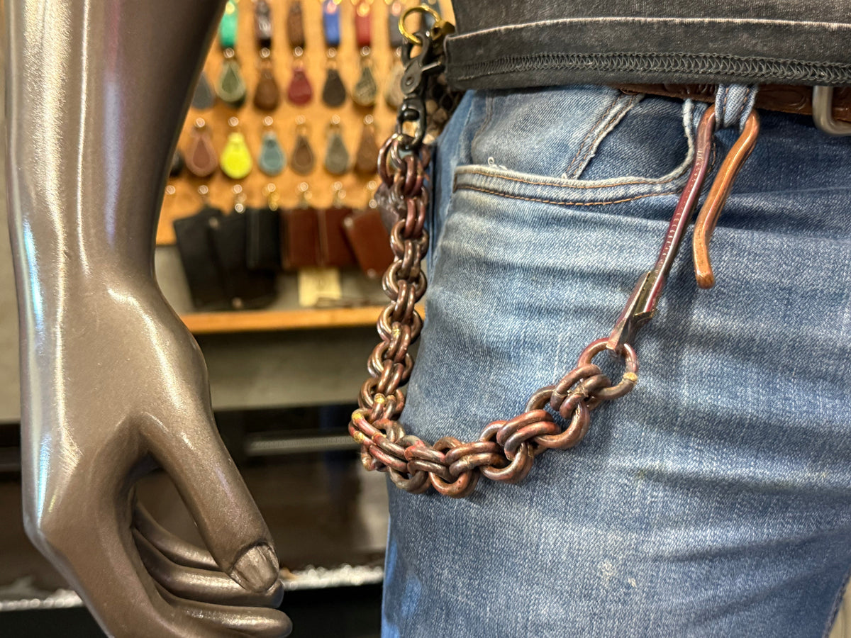 17” Hand Forged Copper RTANVIL Wallet Chain