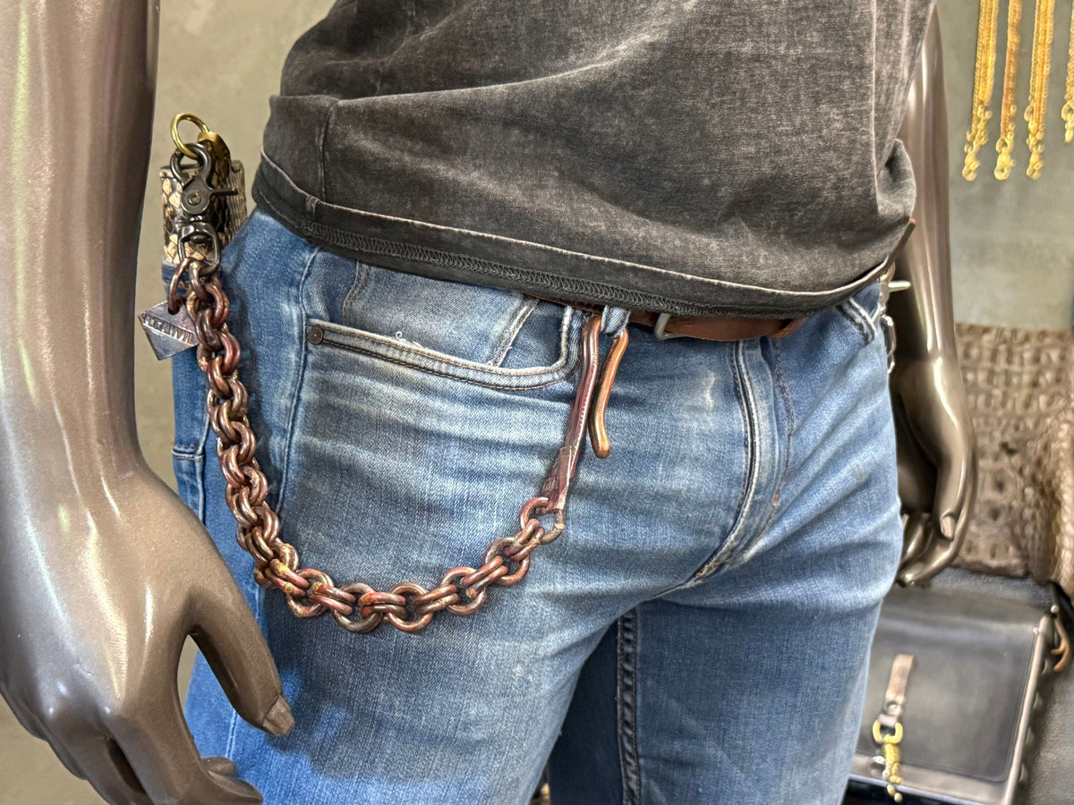 17” Hand Forged Copper RTANVIL Wallet Chain