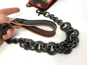 18” Hand Forged BLACKENED Brass Wallet Chain