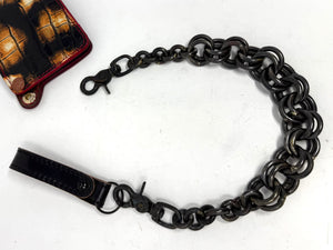 18” Hand Forged BLACKENED Brass Wallet Chain