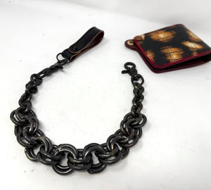 18” Hand Forged BLACKENED Brass Wallet Chain