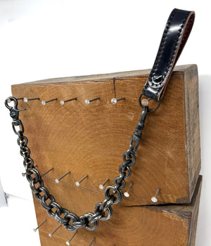 18” Hand Forged BLACKENED Brass Wallet Chain