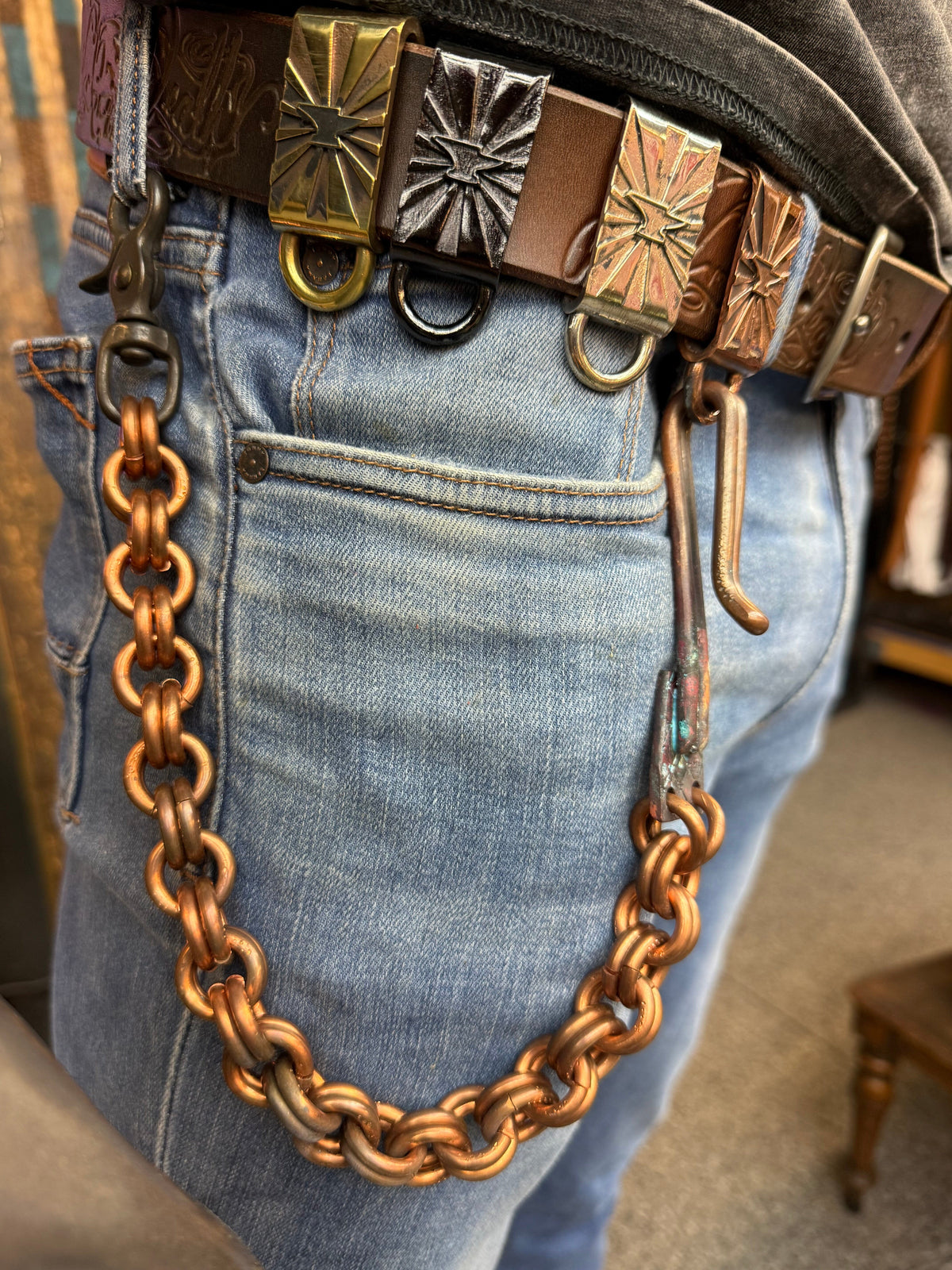 18” Hand Forged Copper RTANVIL Wallet Chain
