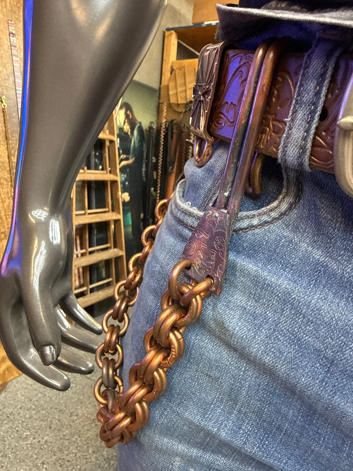 18” Hand Forged Copper RTANVIL Wallet Chain