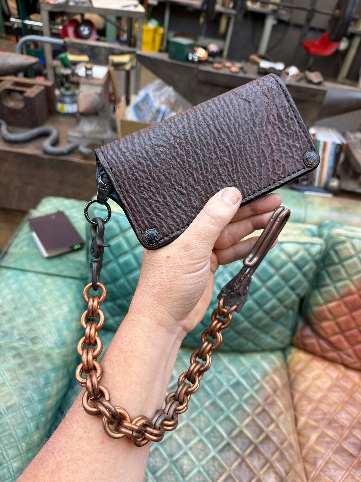 18” Hand Forged Copper RTANVIL Wallet Chain