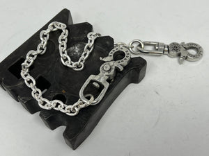 18 Inch .925 Silver Wallet Chain w/Lucky Horseshoe Clasps