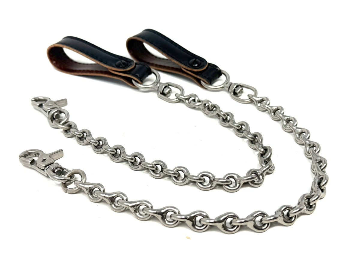 18” Stainless 8’s Wallet Chain w Black Shell Loop