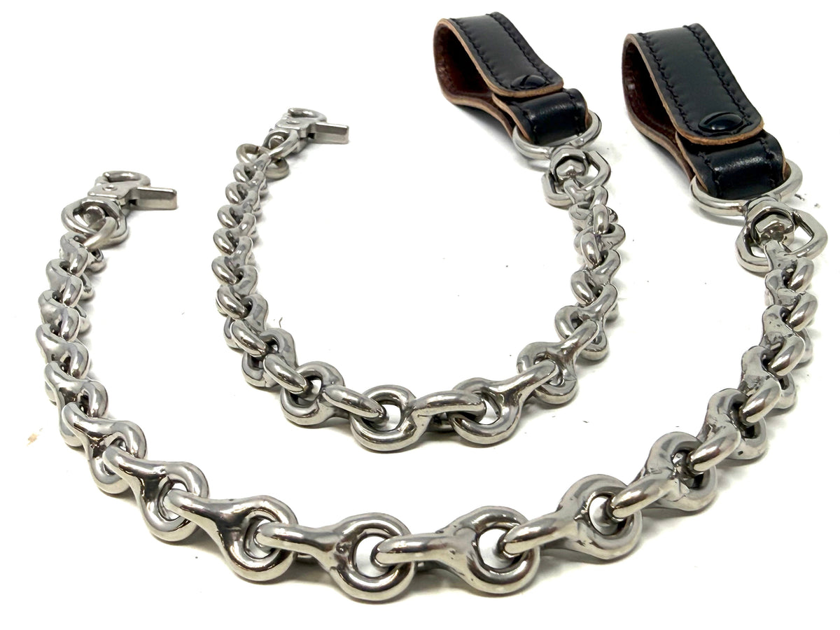 18” Stainless 8’s Wallet Chain w Black Shell Loop