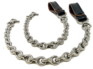 18” Stainless 8’s Wallet Chain w Black Shell Loop