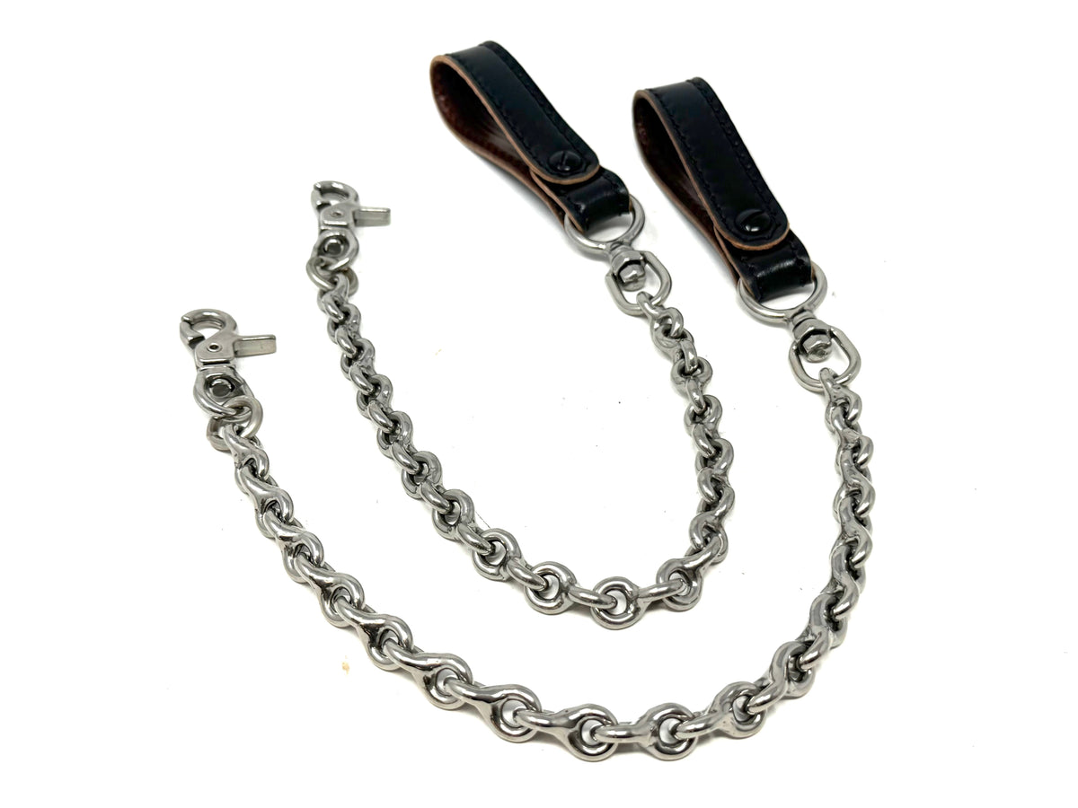 18” Stainless 8’s Wallet Chain w Black Shell Loop