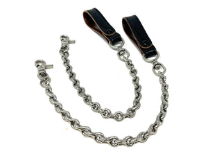 18” Stainless 8’s Wallet Chain w Black Shell Loop