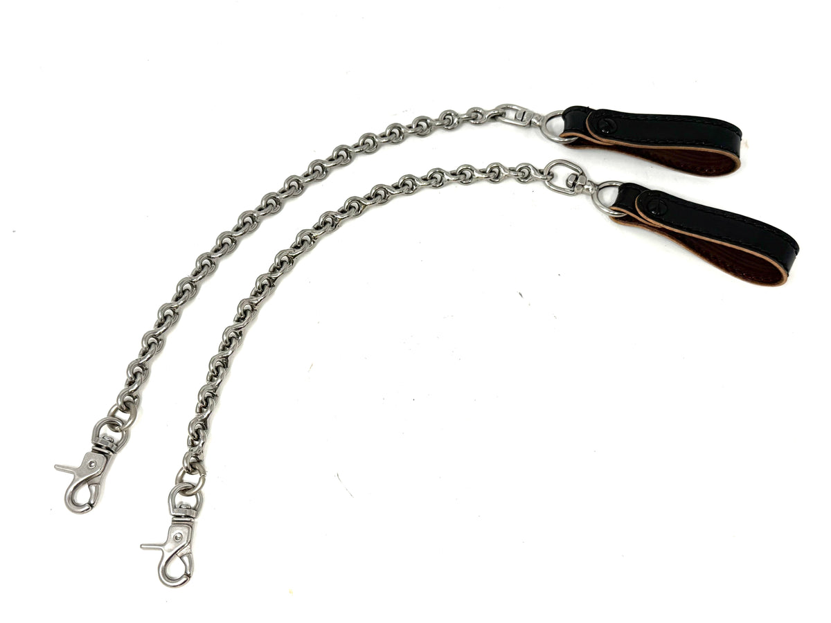 18” Stainless 8’s Wallet Chain w Black Shell Loop