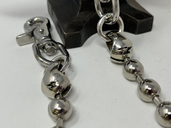 18” Stainless Ball Style Wallet Chain w/Custom Hardware