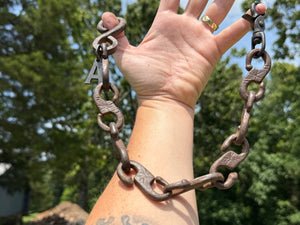 19” Hand Forged 1800’s Wrought Iron Wallet Chain by RTANVIL