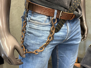 19” Hand Forged 1800’s Wrought Iron Wallet Chain by RTANVIL