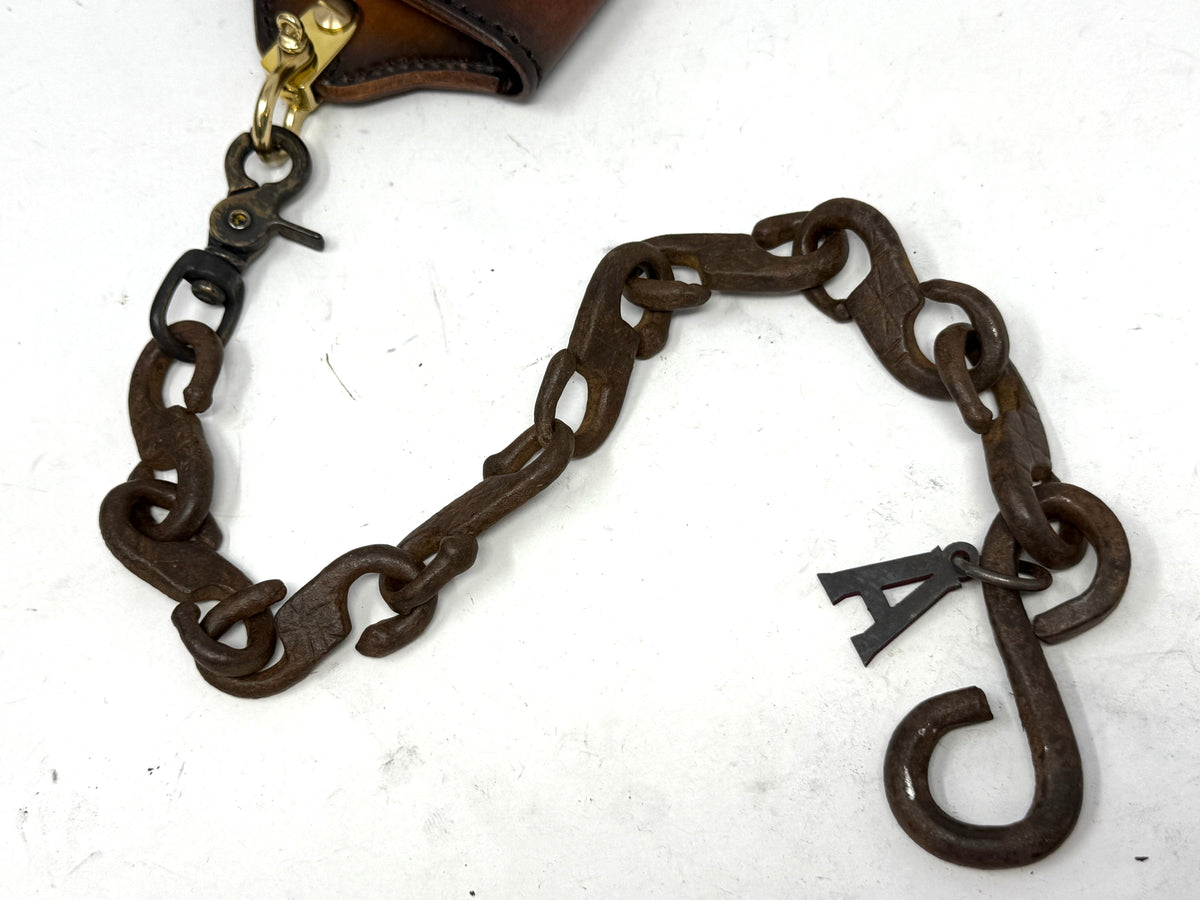 19” Hand Forged 1800’s Wrought Iron Wallet Chain by RTANVIL