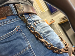 19” Hand Forged 1800’s Wrought Iron Wallet Chain by RTANVIL