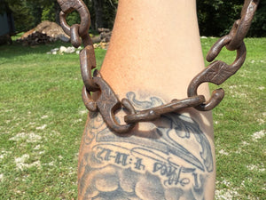 19” Hand Forged 1800’s Wrought Iron Wallet Chain by RTANVIL