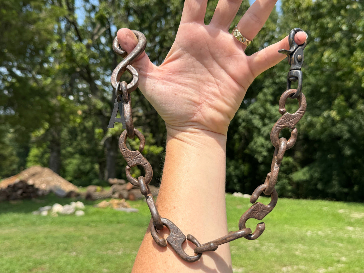 19” Hand Forged 1800’s Wrought Iron Wallet Chain by RTANVIL