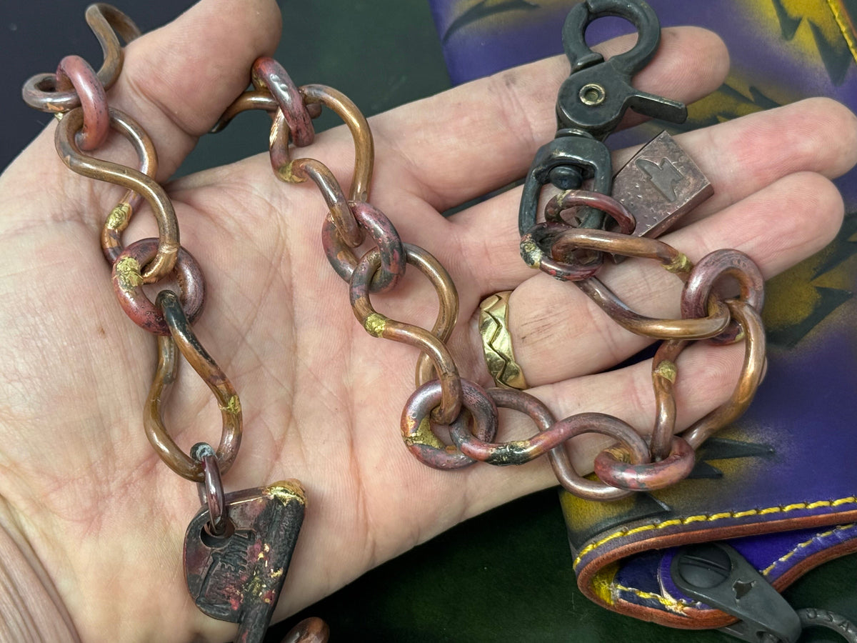 20” Hand Forged Copper RTANVIL Wallet Chain