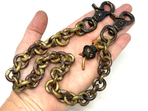 20 Inch Hand Forged Brass Wallet Chain