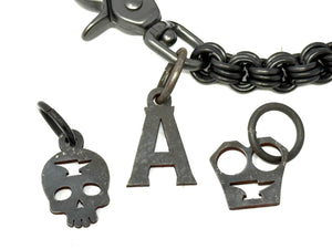 3-in-3 Black Stainless Chainmail Wallet Chain - 18”