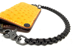 3-in-3 Black Stainless Chainmail Wallet Chain - 18”