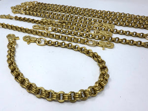 3-in-3 Brass Chainmail Wallet Chain