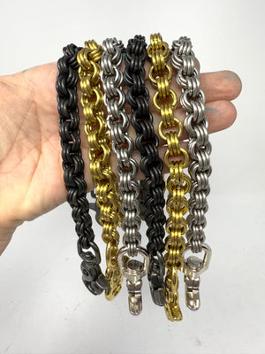 3-In-3 Chainmail Stainless Steel Wallet Chain