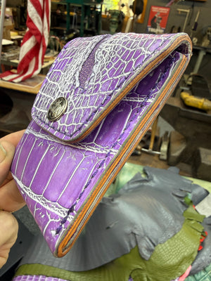 Sarasota Wallet - Purple Crocodile: CLOACA Edition