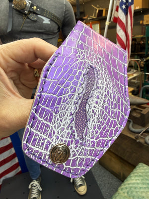 Sarasota Wallet - Purple Crocodile: CLOACA Edition