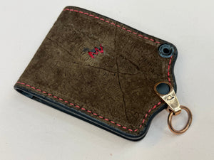 5G Bifold Leather Chain Wallet - Chocolate Hippo