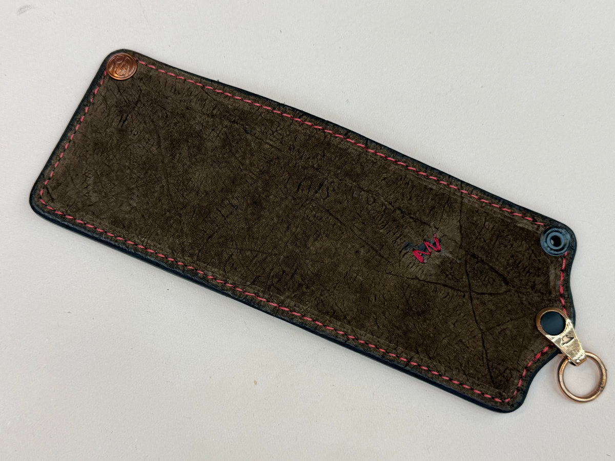 5G Bifold Leather Chain Wallet - Chocolate Hippo