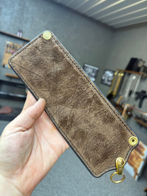 5G Bifold Leather Chain Wallet - Chocolate Hippo