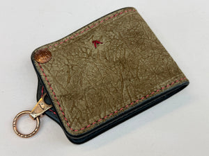 5G Bifold Leather Chain Wallet - Tan Hippo