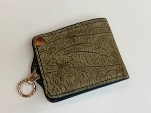 5G Bifold Leather Chain Wallet - Tan Hippo