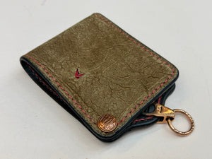 5G Bifold Leather Chain Wallet - Tan Hippo