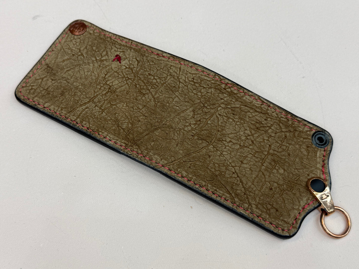 5G Bifold Leather Chain Wallet - Tan Hippo