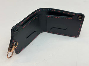 5G Bifold Leather Chain Wallet - Tan Hippo