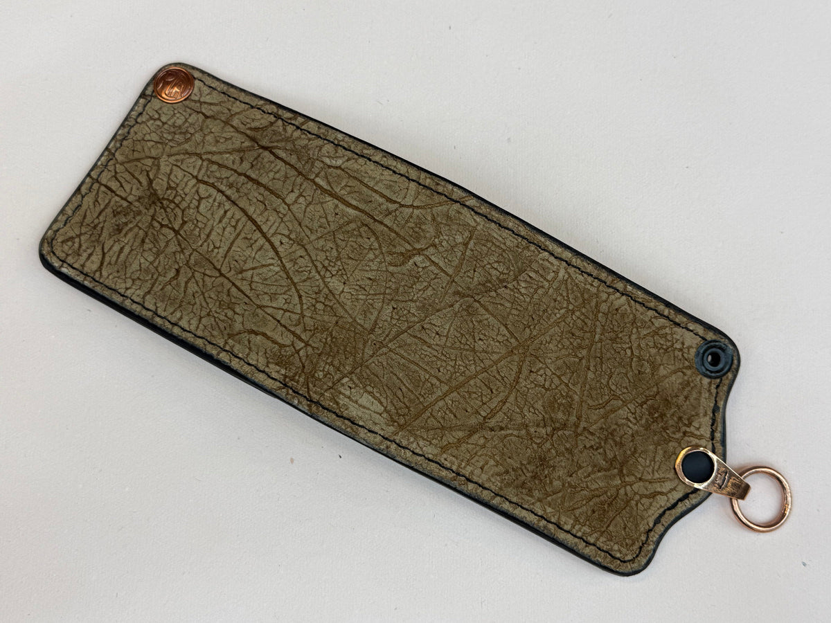 5G Bifold Leather Chain Wallet - Tan Hippo