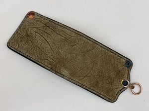 5G Bifold Leather Chain Wallet - Tan Hippo